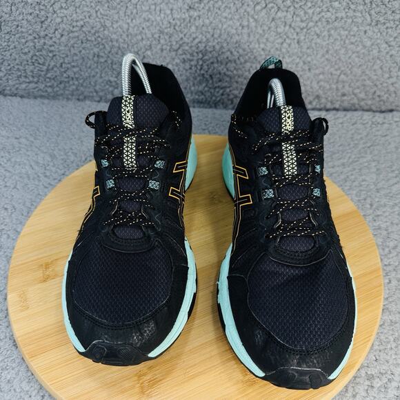 ASICS Gel Womens Trail Running Sneakers Black Blue Yellow Size 11 - Picture 2 of 16